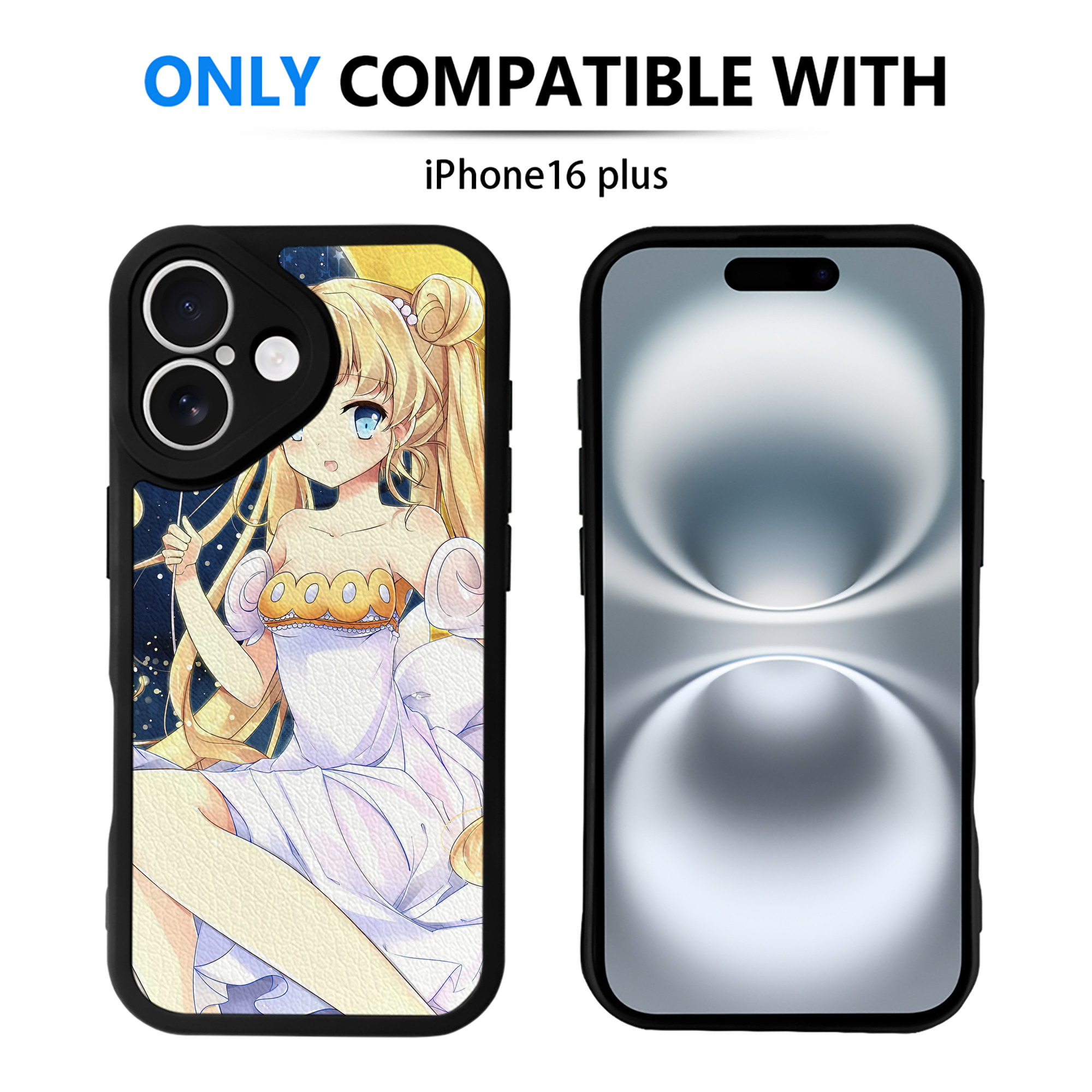 （画像用） 美少女戦士セーラームーン Sailor Moon 【iPhone 16シリーズ対応】シリコンスマホケース（レザー調） 材質：シリコン